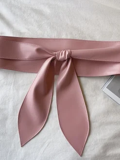 PU Plain Waist Band With Belt