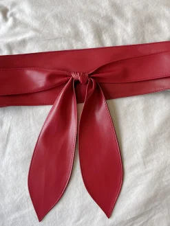 PU Plain Waist Band With Belt