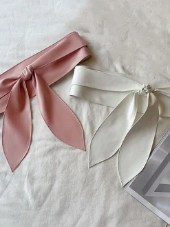 PU Plain Waist Band With Belt