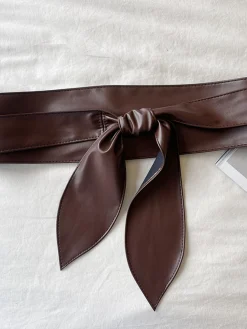 PU Plain Waist Band With Belt