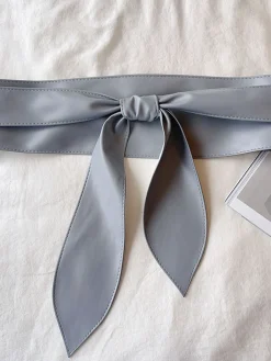 PU Plain Waist Band With Belt