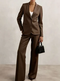 Regular Fit Plain Urban Wool Fashion Pants
