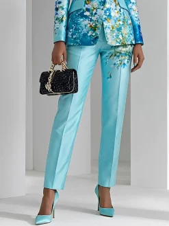 Regular Fit Urban Floral Straight Pants