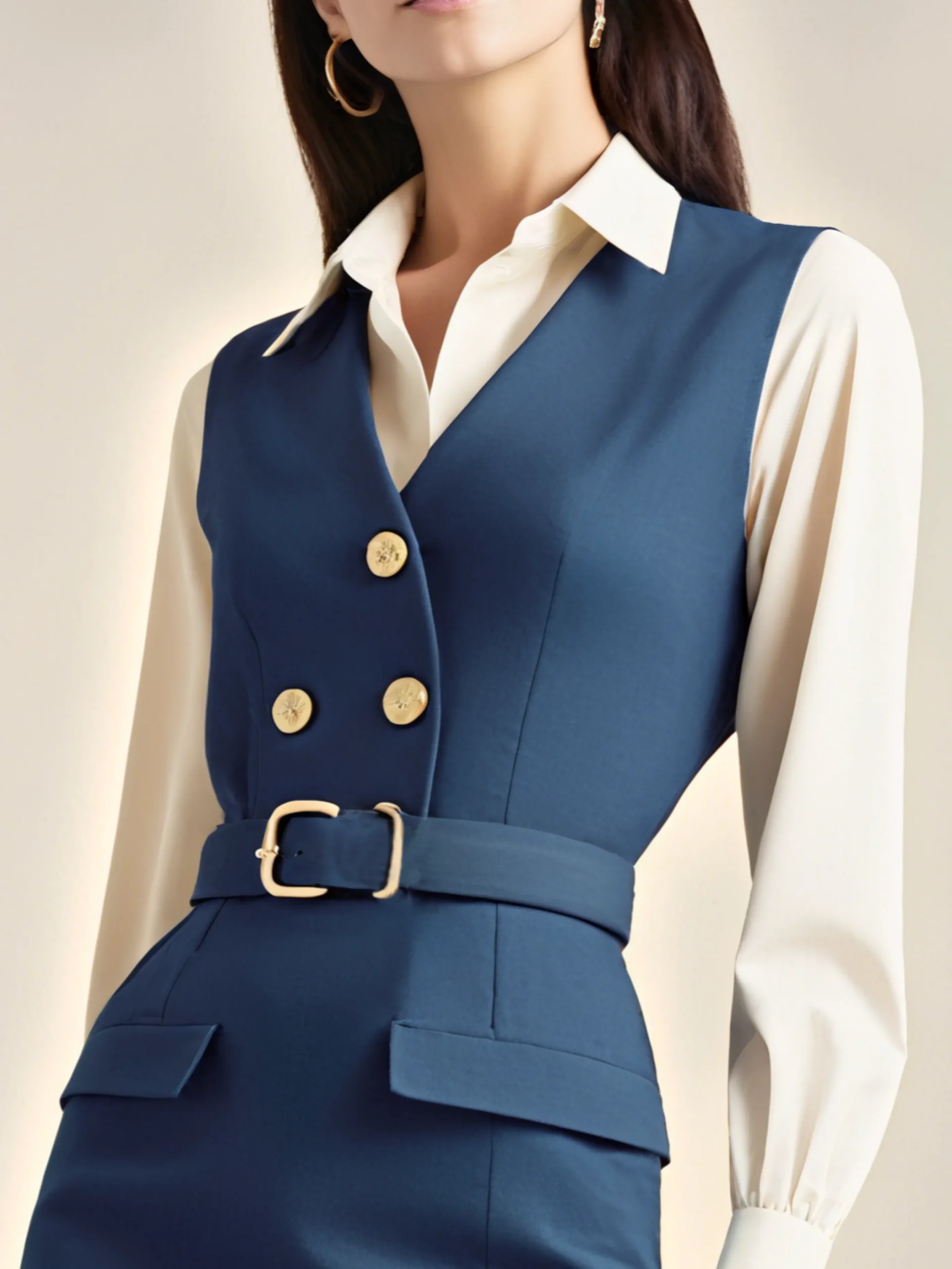 Regular Fit Urban Regular Sleeve Dress With Belt