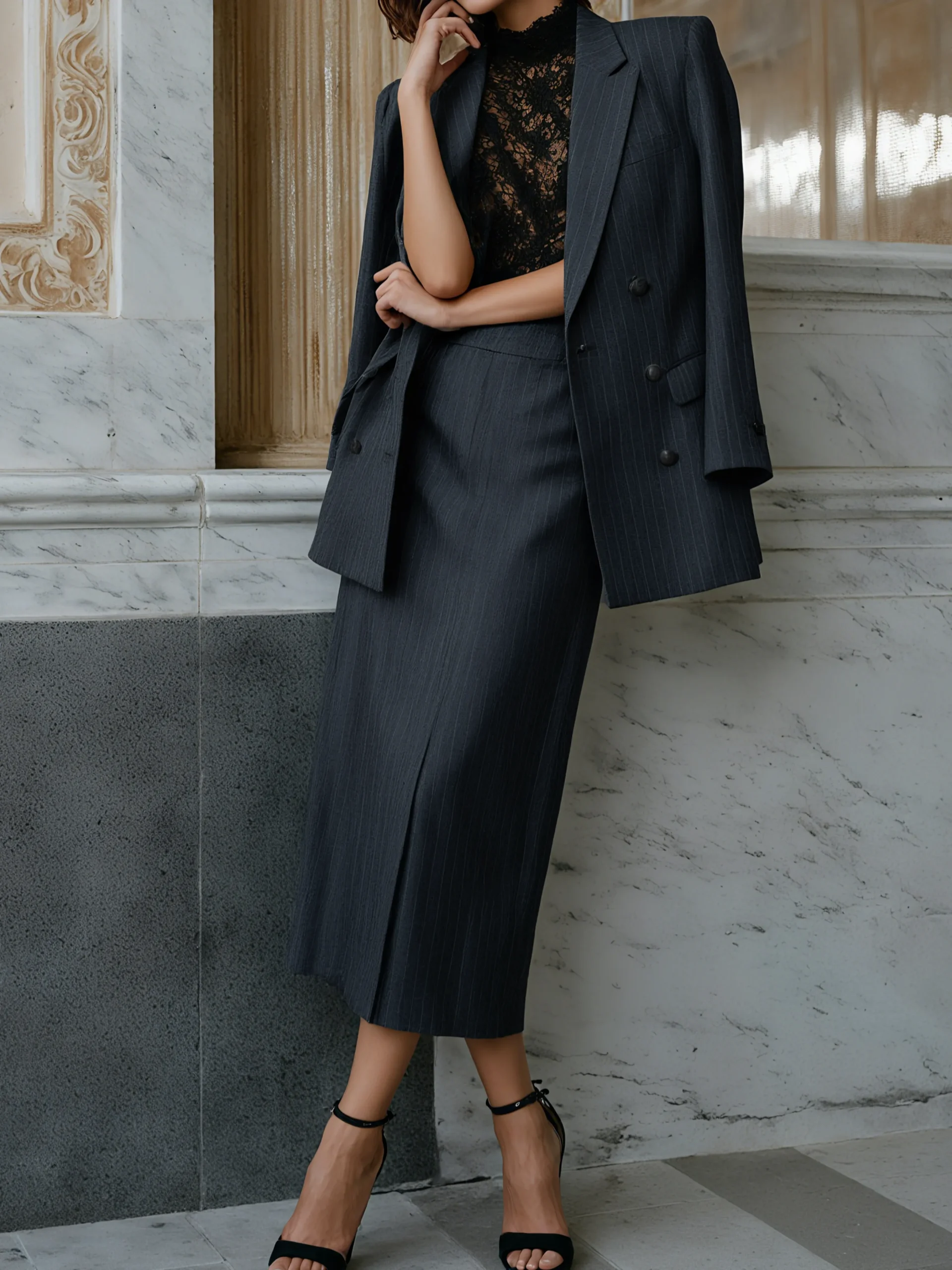 Regular Sleeve Lapel Collar Urban Blazer