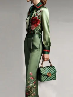 Satin Urban Floral Shirt