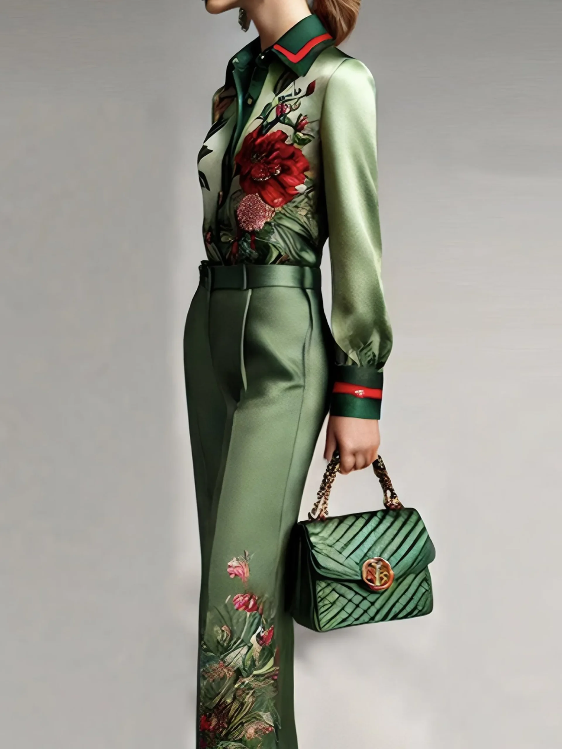 Satin Urban Floral Shirt