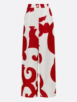 Urban Abstract Print Relaxed Pants