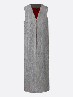 Urban Buttoned Herringbone Cross Neck Vest