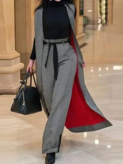 Urban Buttoned Herringbone Cross Neck Vest