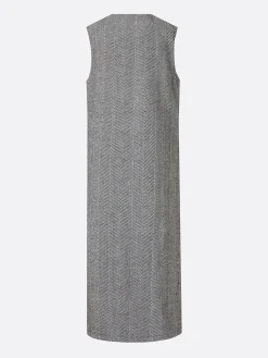 Urban Buttoned Herringbone Cross Neck Vest