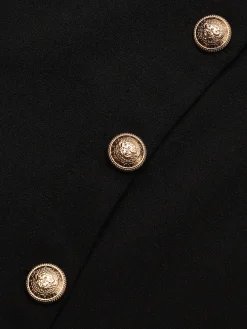 Urban Buttoned Stand Collar Dress