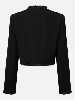 Urban Buttoned Tassel Plain Crew Neck Jacket