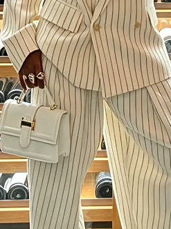 Urban Color Block Striped Turnip Pants