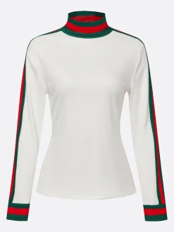 Urban Color Block Turtleneck T-shirt