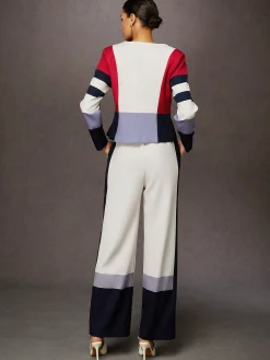 Urban Color Block Wide Leg Pants