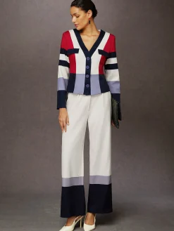 Urban Color Block Wide Leg Pants