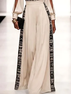 Urban Ethnic Printing Wide Leg Pants