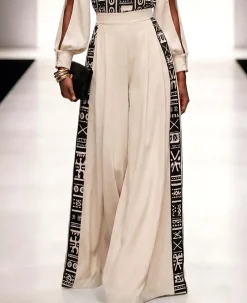 Urban Ethnic Printing Wide Leg Pants