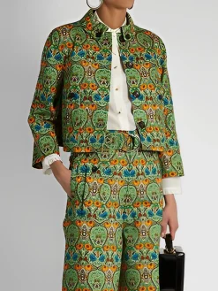 Urban Ethnic Regular Fit Stand Collar Jacket