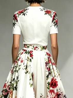 Urban Floral Crew Neck T-shirt