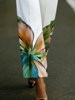 Urban Floral Printing Fashion Straight Pants