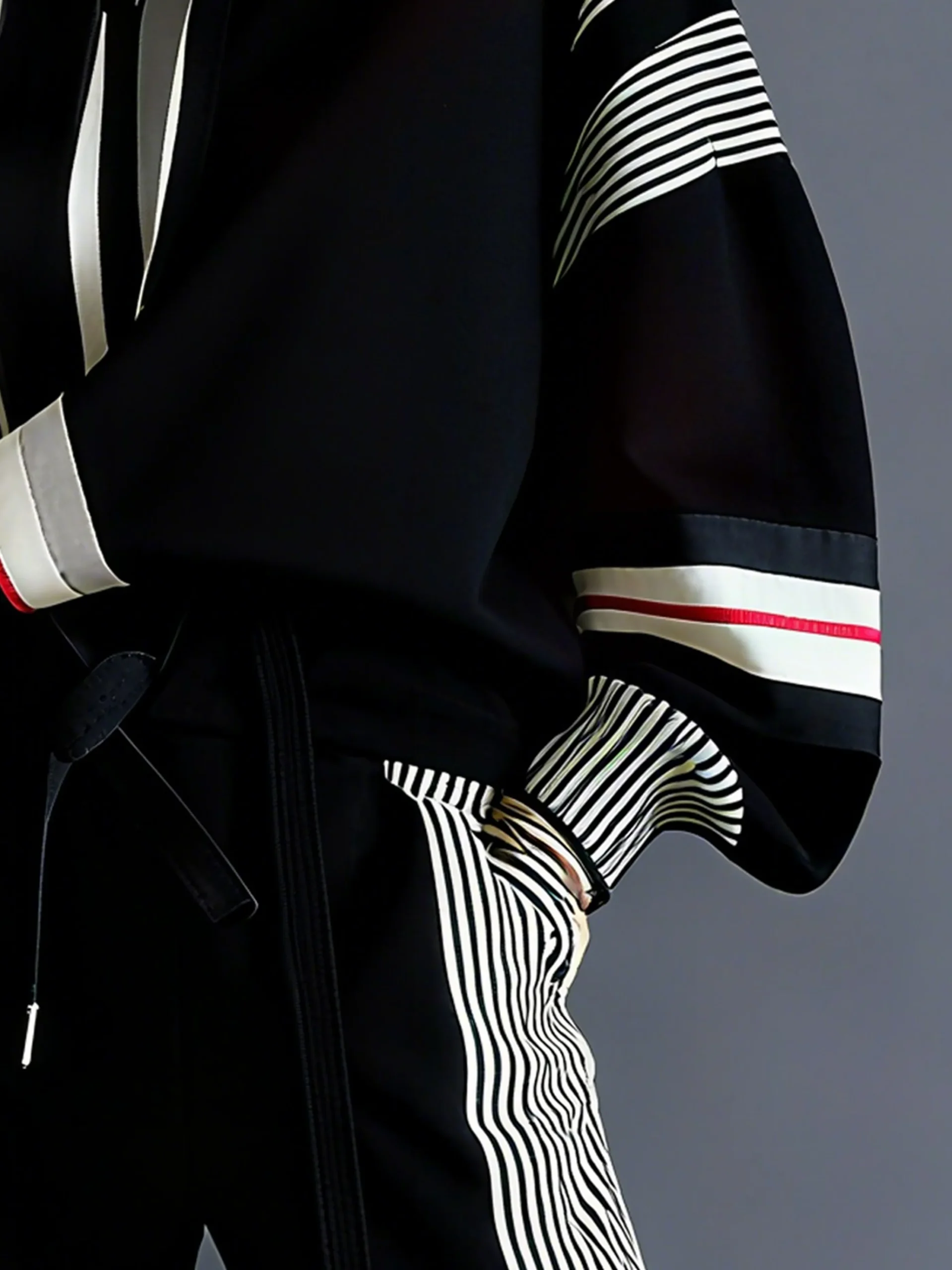 Urban Geometric Relaxed Fit Hoodie