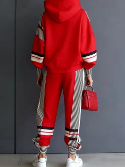 Urban Geometric Relaxed Fit Hoodie