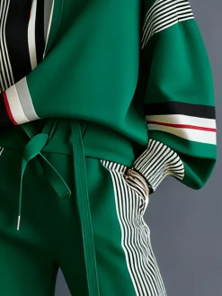Urban Geometric Relaxed Fit Hoodie