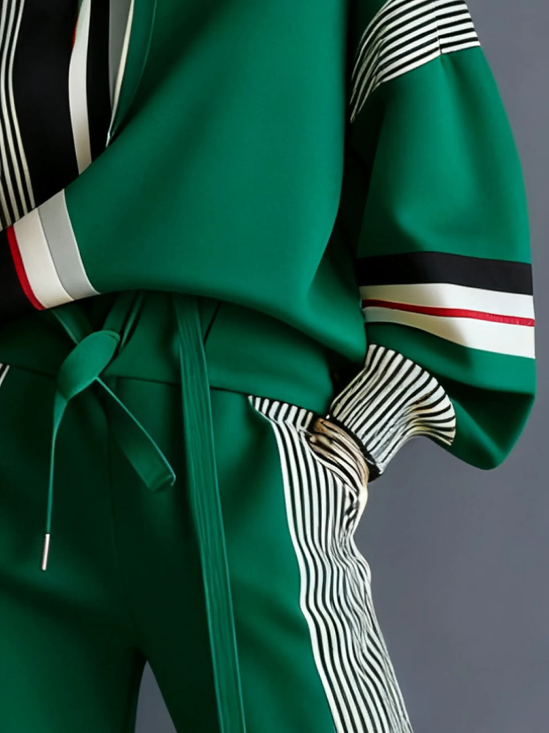 Urban Geometric Relaxed Fit Hoodie