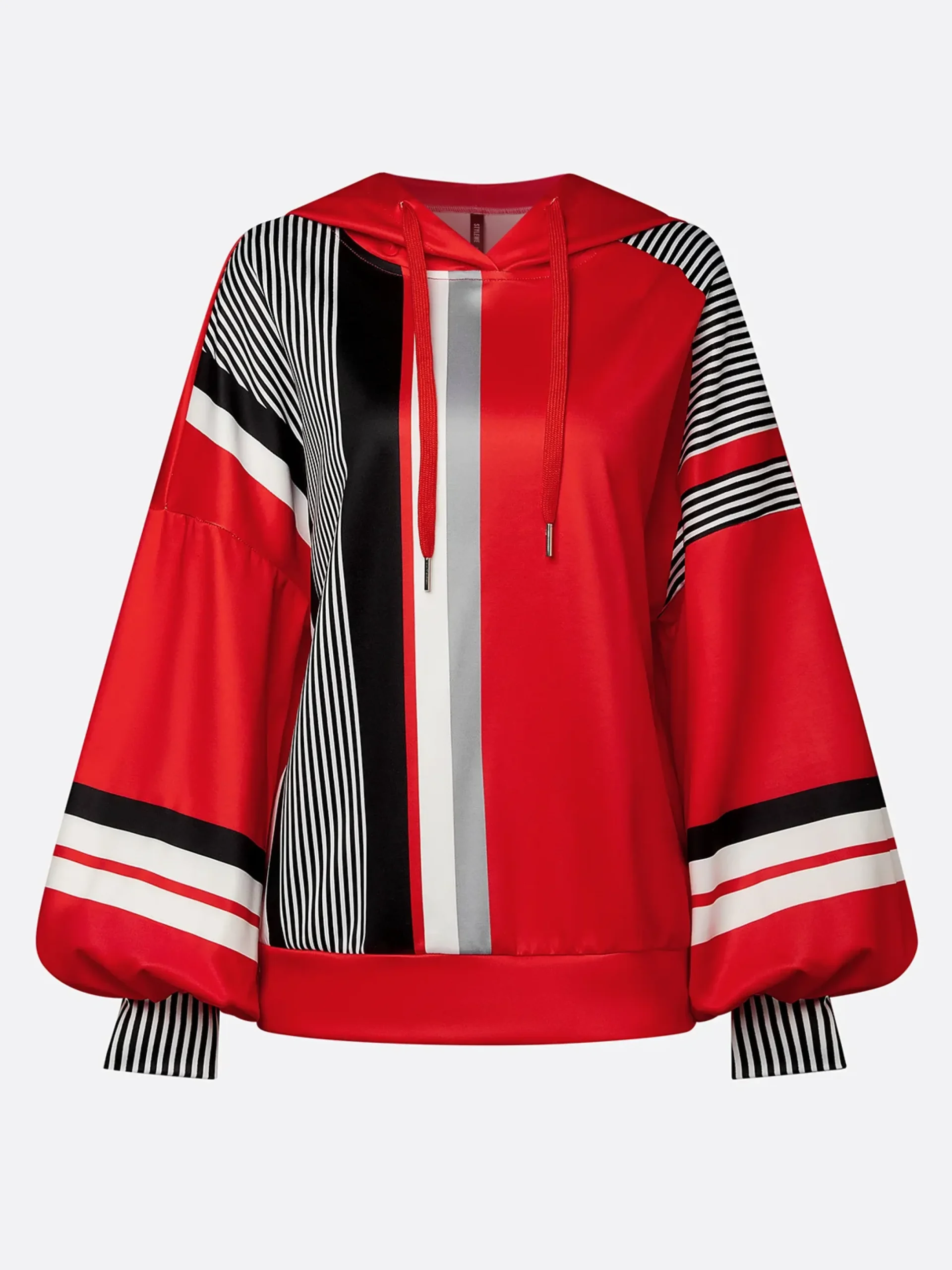 Urban Geometric Relaxed Fit Hoodie