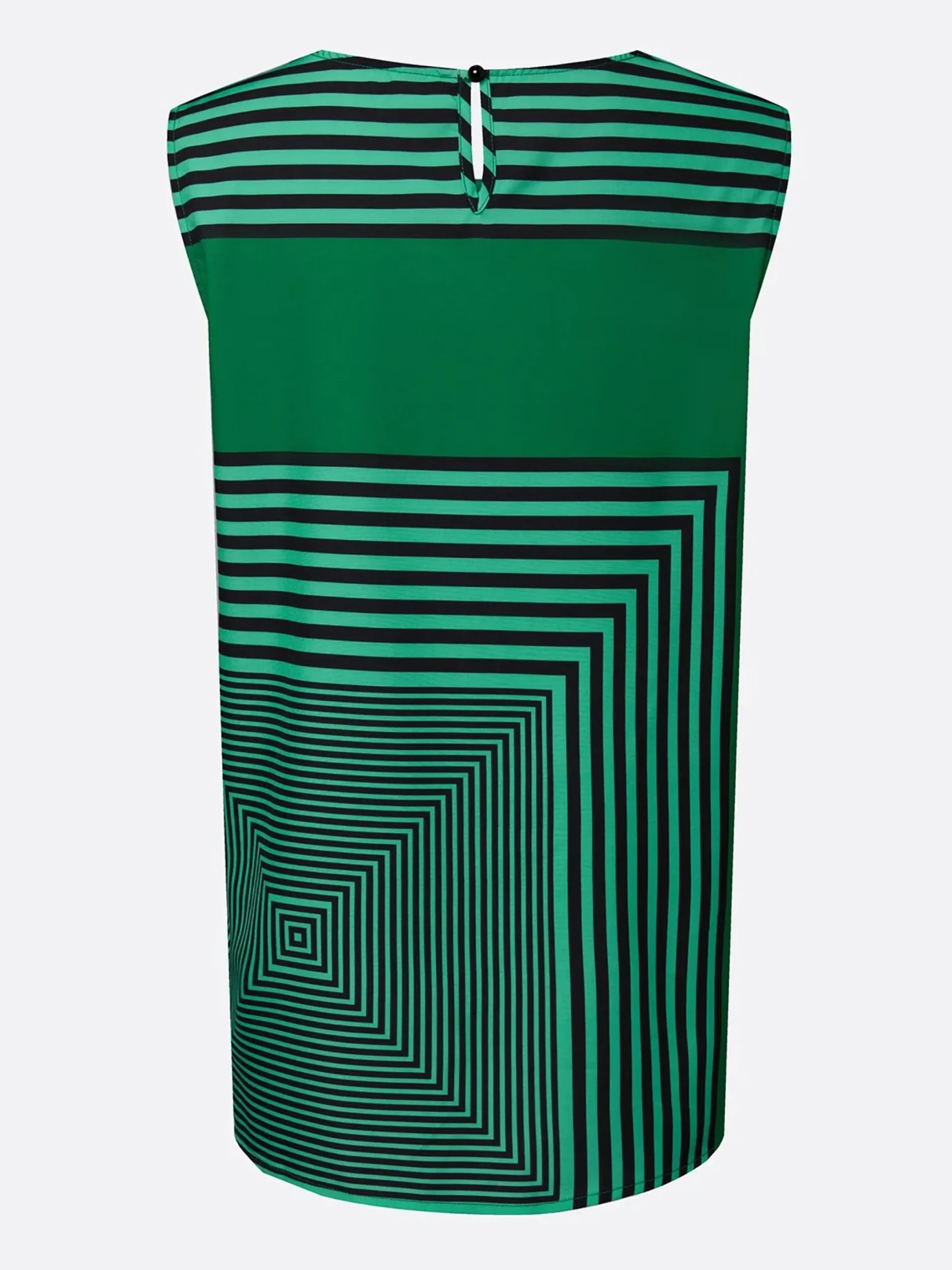 Urban Geometric Stripe Sleeveless Top Loose Fit Lightweight Daily