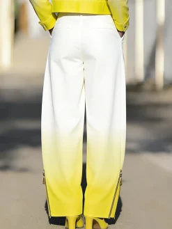 Urban Gradient Pattern Printing Turnip Pants