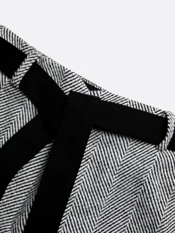 Urban Herringbone Overall Bib Pants