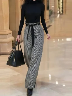 Urban Herringbone Overall Bib Pants