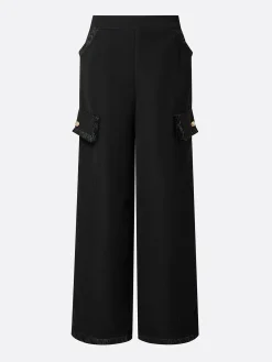 Urban High Waist Straight Pants Plain H-Line Trousers for Work