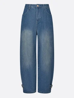 Urban Long Straight Pants Loose H-Line Ripped Daily Trousers