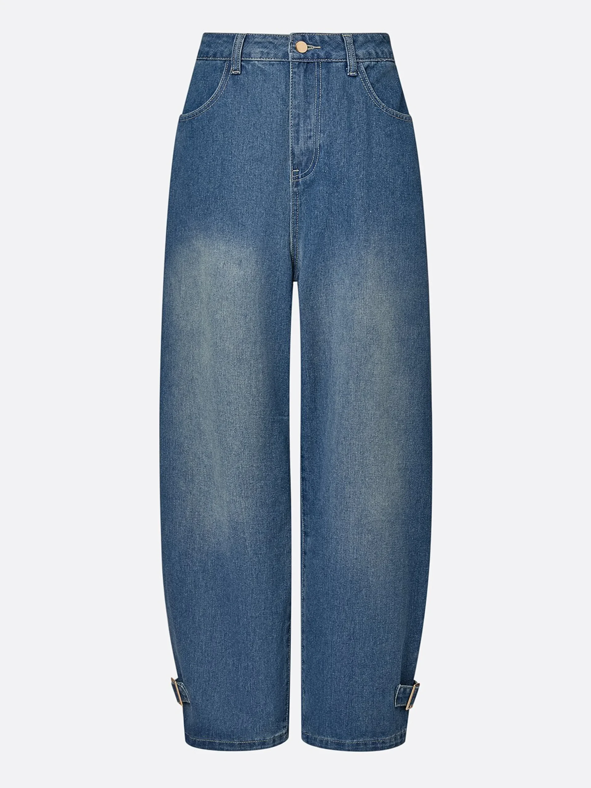 Urban Long Straight Pants Loose H-Line Ripped Daily Trousers