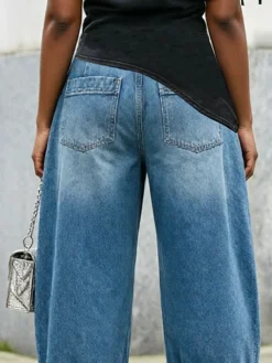Urban Loose Plain Denim Jeans