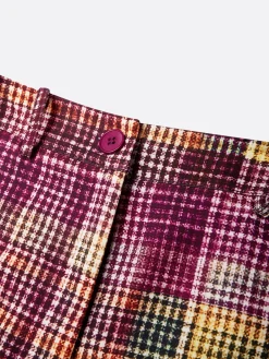 Urban Multi-Plaid Straight-Leg Pants