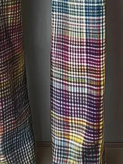 Urban Multi-Plaid Straight-Leg Pants