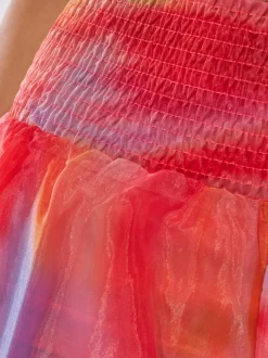 Urban Ombre Printing Color Block Wide Leg Pants