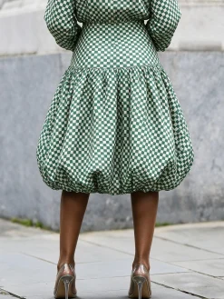 Urban Plaid Midi Skirt