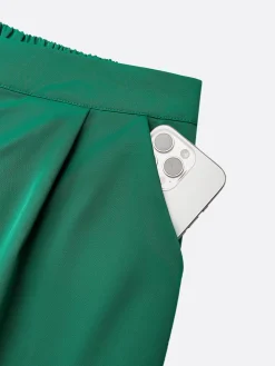 Urban Plain Buttoned Fashion Pants