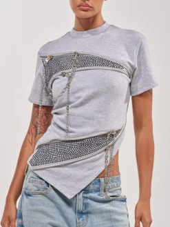 Urban Plain Chain Crew Neck T-shirt