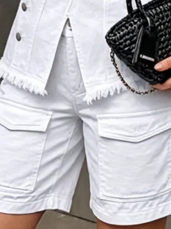 Urban Plain Denim Shorts