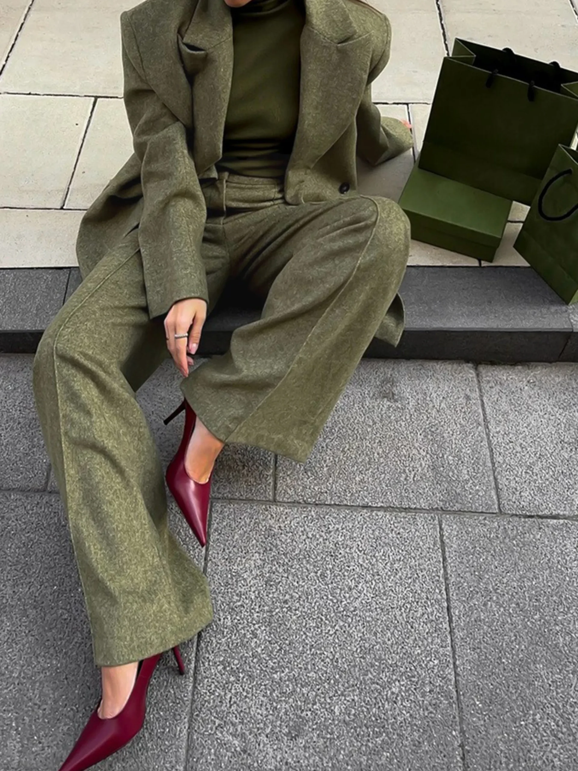 Urban Plain Fashion Straight Pants