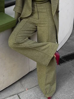 Urban Plain Fashion Straight Pants