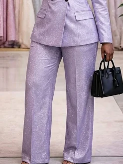 Urban Plain Flash Straight Pants