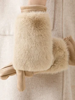 Urban Plain Fur Gloves